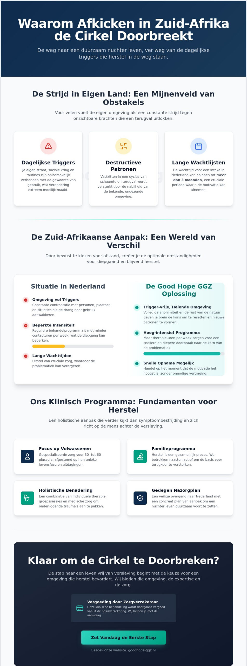 Afkicken in Zuid-Afrika: Waarom deze intensieve reis de sleutel is naar blijvend herstel