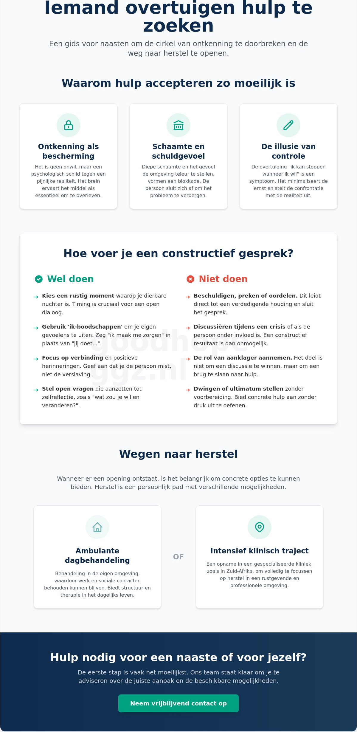 Hoe overtuig ik iemand om hulp te zoeken bij een verslaving?
