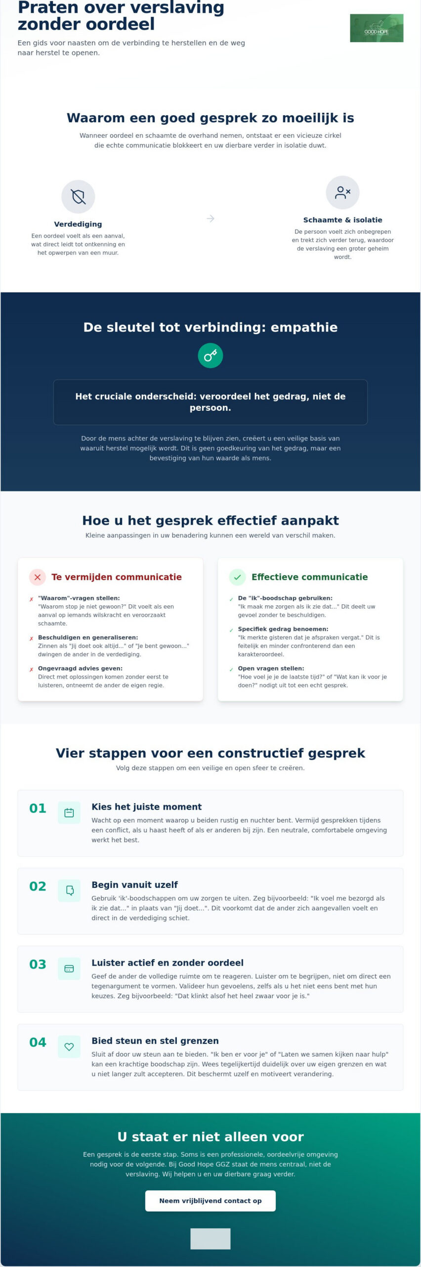 Praten over verslaving zonder oordeel: een gids voor verbinding en herstel